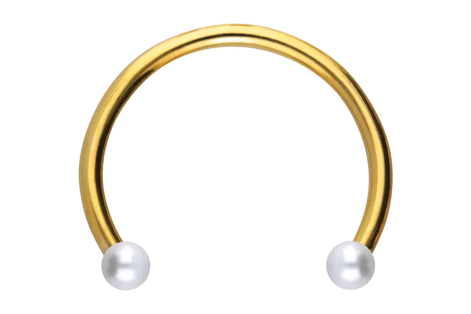 Titan Hufeisenring Piercing SYNTHETISCHE PERLEN